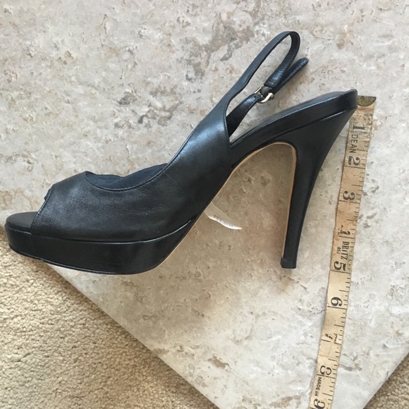 Cole Haan Black peep-toe sling-back heels NWT - Picture 4 of 6